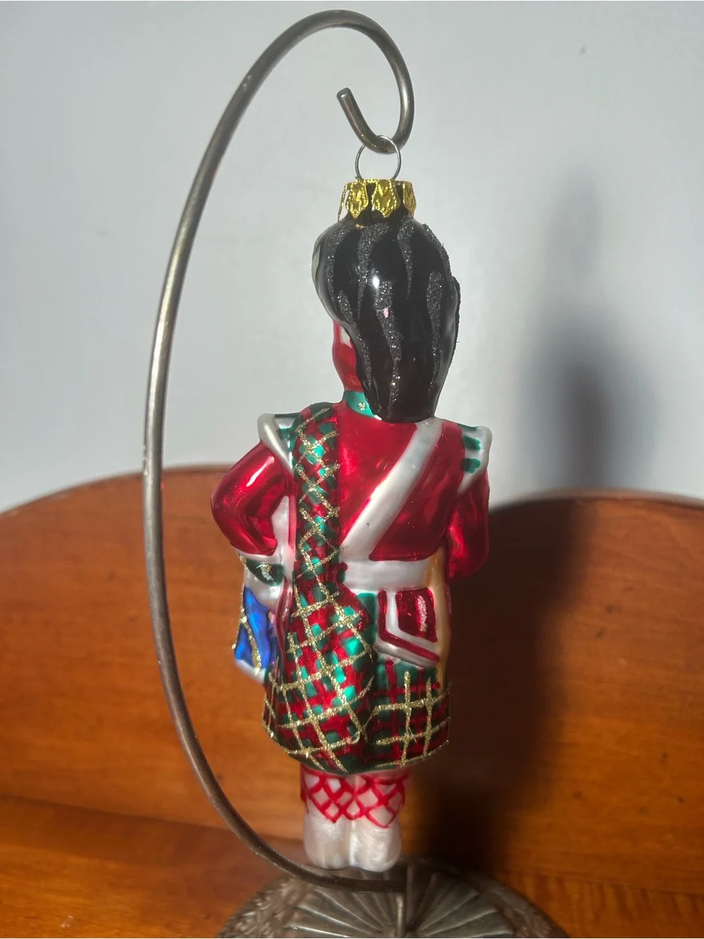 Holiday Scottish Drummer Ornament - Red and Green